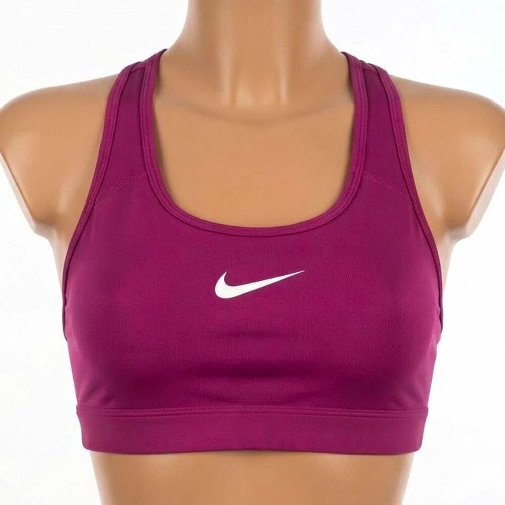 Nike Dri-FIT Swoosh Racerback Pullover Sports Bra Pink Women’s M Wireless